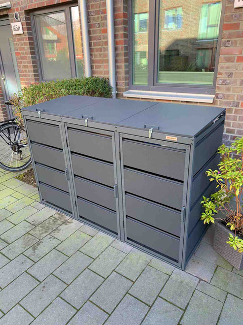 BIO Stefan Mülltonnenbox 3er günstig kaufen Metall