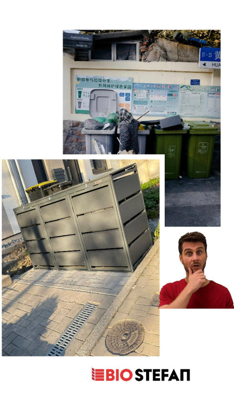 Mülltonne vom Winde verweht - und Spaziergeher entsorgen den Müll darin - was tun? BIO Stefan