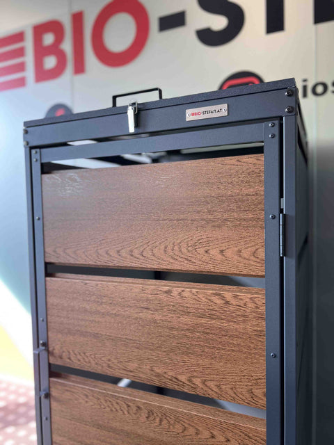 BIO Stefan Mülltonnenbox Holz goldene Eiche Metall günstig