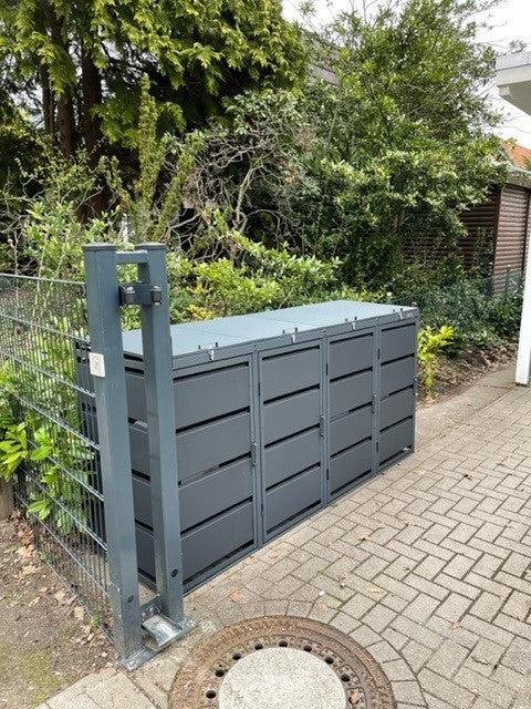 BIO Stefan 4er Mülltonnenbox Metall anthrazit günstig kaufen online Deutschland Österreich Schweiz Italien