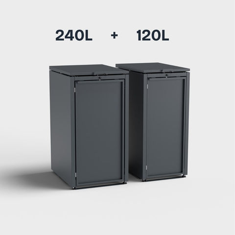 Stahlfred box per bidoni della spazzatura combinazione 120L & 240L
