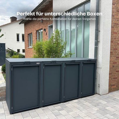 Stahlfred box per bidoni della spazzatura combinazione con tetto verde 120L & 240L