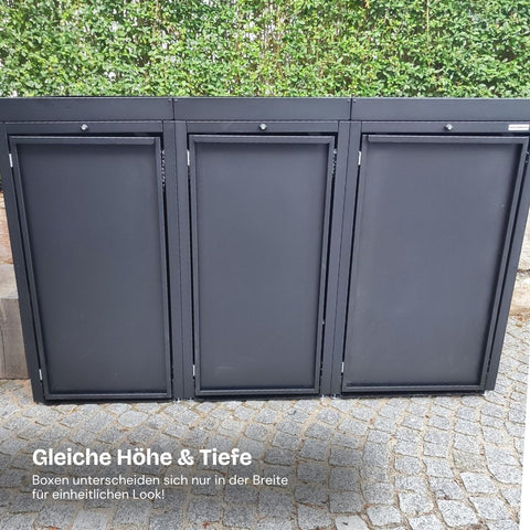 Stahlfred box per bidoni della spazzatura combinazione con tetto verde 120L & 240L