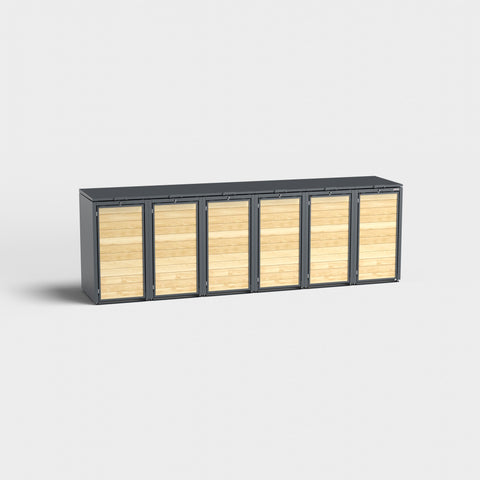 Holzmichl Mülltonnenbox 6er