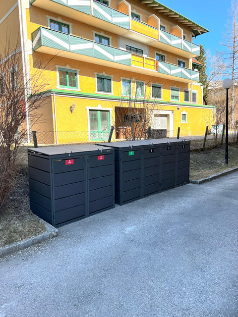 BIO Stefan Mülltonnenbox Bauträger günstig robust Metall