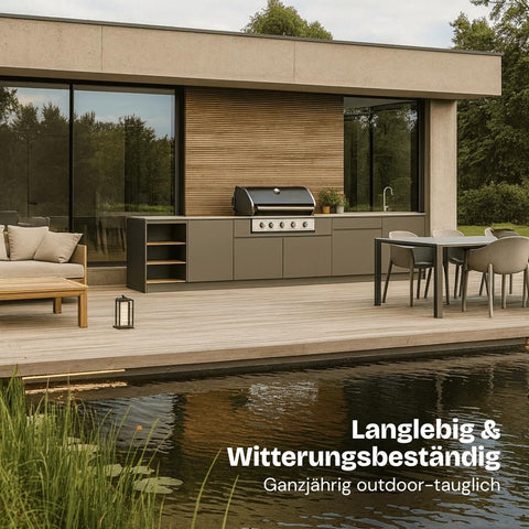 Outdoorküche Valentina (5 Module) - Spüle | Schrank | Grill | Laden | Kühlschrank