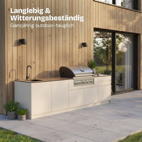 Outdoorküche Emma (4 Module) - Spüle | Schrank | Grill | Laden