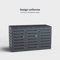 Alubert Abri pour poubelles au design homogène avec ouverture de porte à droite.