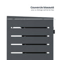 Alubert Abri pour poubelles avec couvercle incliné pour une évacuation optimale de l'eau.