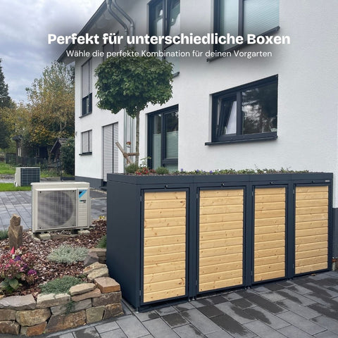 Holzmichl garbage bin box planting roof combination 120L & 240L