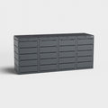 Four-bin garbage can box Dagobert in anthracite for 240-liter garbage cans.