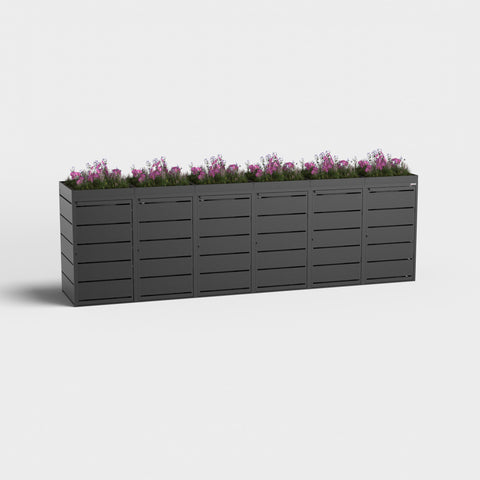 Soptunnabox Dagobert 6 boxar 240L RAL9005 med växttak.