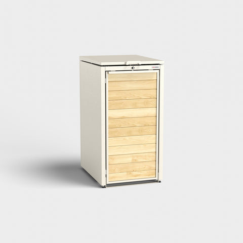 Mülltonnenbox Holzoptik RAL9001 von BIO Stefan, 1er.