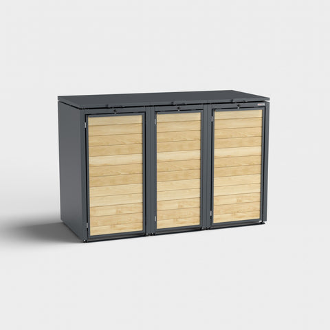 Holzmichl box pour poubelles combinaison 120L & 240L