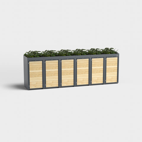 Holzmichl Mülltonnenbox 6er