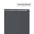 Abri à poubelles noir Holzmichl avec couvercle incliné pour une évacuation optimale de l'eau.