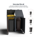 BIO Stefan Holzmichl Garbage can box for 120l and 240l garbage cans, with lids that can be fitted on both sides.