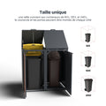 BIO Stefan Holzmichl Box pour poubelles de 120l et 240l, avec des couvercles à monter des deux côtés.