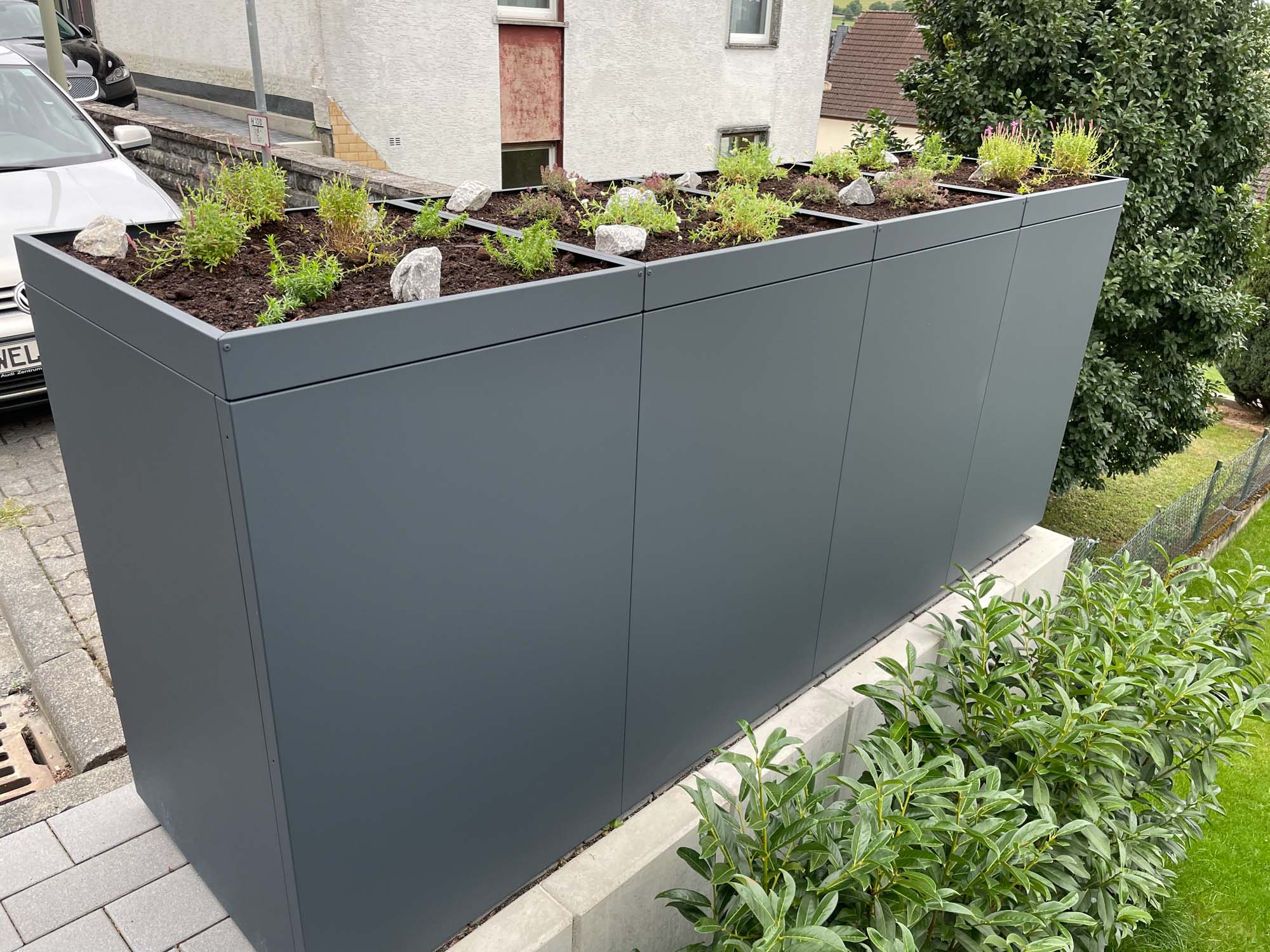 Garbage bin box 4 boxes for 120l & 240l | weatherproof | BIO Stefan