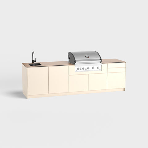 Vanjska kuhinja Emma (4 modula) - sudoper | ormar | roštilj | ladica