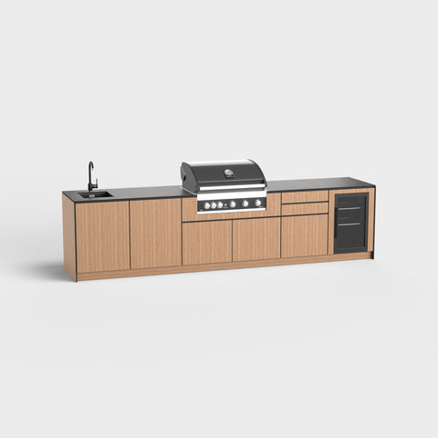 Vanjska kuhinja Valentina (5 modula) - sudoper | ormar | roštilj | ladica | hladnjak
