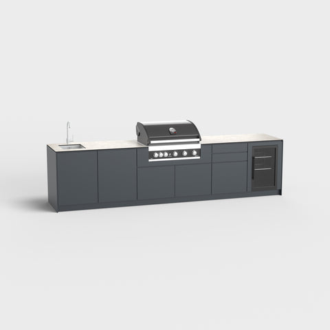 Outdoorküche Valentina (5 Module) - Spüle | Schrank | Grill | Laden | Kühlschrank