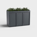 Stahlfred Mülltonnenbox 3er in RAL 7016 mit Pflanzdach.