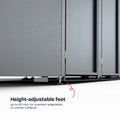 Stahlfred Waste garbage can box with height-adjustable feet up to 60 mm for uneven surfaces.