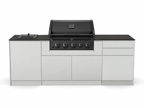 BIO Stefan Outdoorküche Variante 8: Schublade, Napoleon S300 Einbaugrill, Brenner