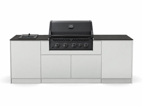 BIO Stefan Outdoorküche Variante 9: Schrank, Napoleon S300 Einbaugrill, Brenner