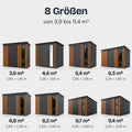 Lamellot Gartenhaus Metall in 8 Größen von 3,9 bis 11,4 m²