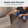 Lamellot Gartenhaus Metall: Boden aus Tränenblech als Zubehör
