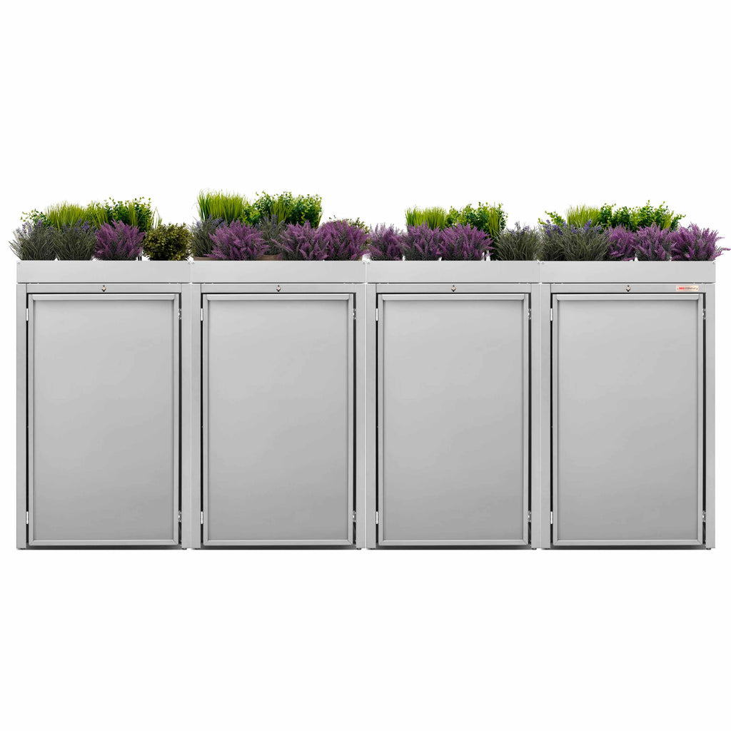 Light gray (RAL7035) planting structure favorable garbage can box parcel box color light gray with planting roof