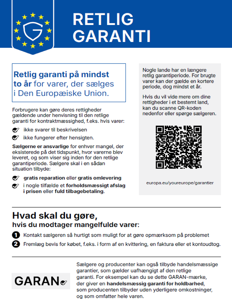 Retlig garanti – EU’s harmoniserede meddelelse
