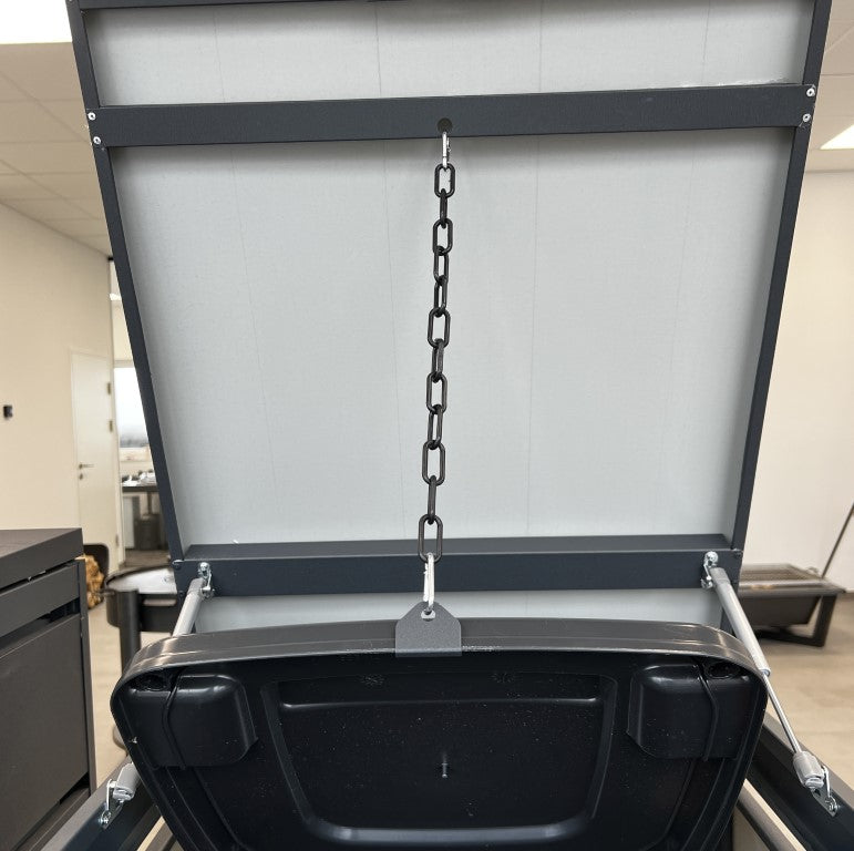 Connecting chain trash can box