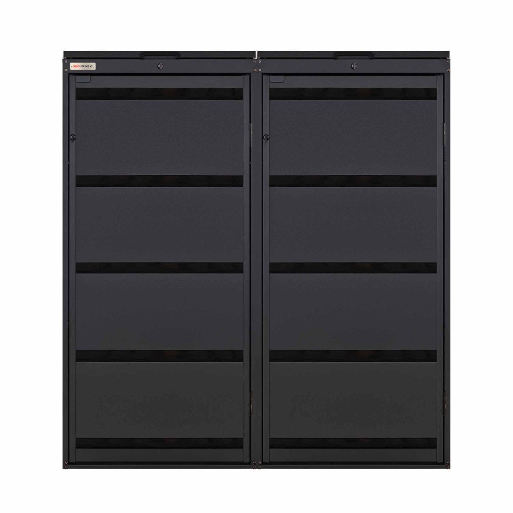 Crna (RAL9005) kutija za smeće BIO Stefan kutija za smeće 3er 120 litara Crni dizajn boje 9005 naglasak crno s poklopcem na šarkama