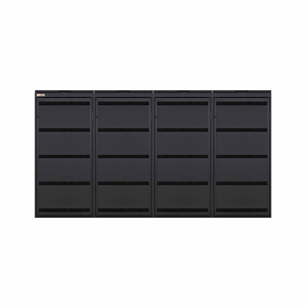 Crna (RAL9005) Kutija za smeće Kutija za smeće 4er 120 Black 9005 Dizajn boja Isticanje crno s poklopcem