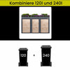 120-240 Holzmichl kanta za smeće kutija kombinirani krov biljke